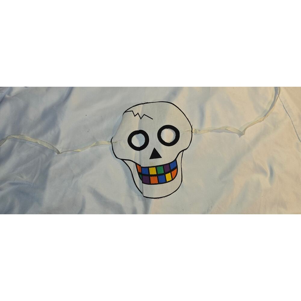 Vintage Skeleton Witch Pullover Halloween Costume Apron Mask Sheet 31" L 18" W - Picture 11 of 16
